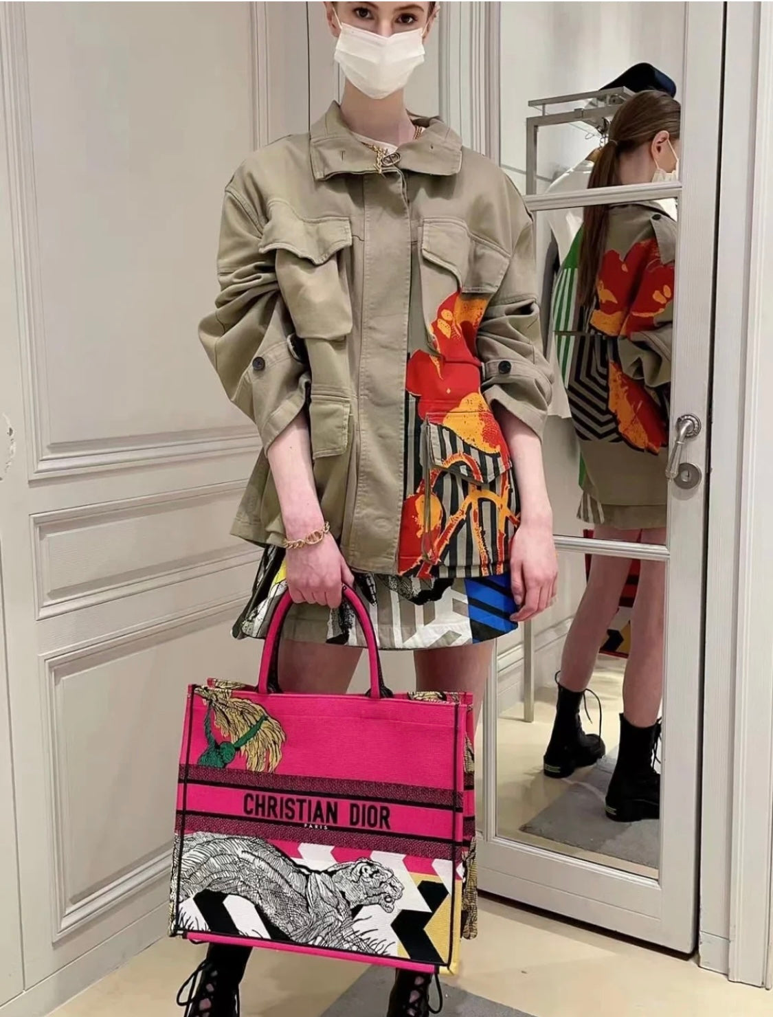 迪D家 Book Tote-大號41.5cm-彩色叢林系列