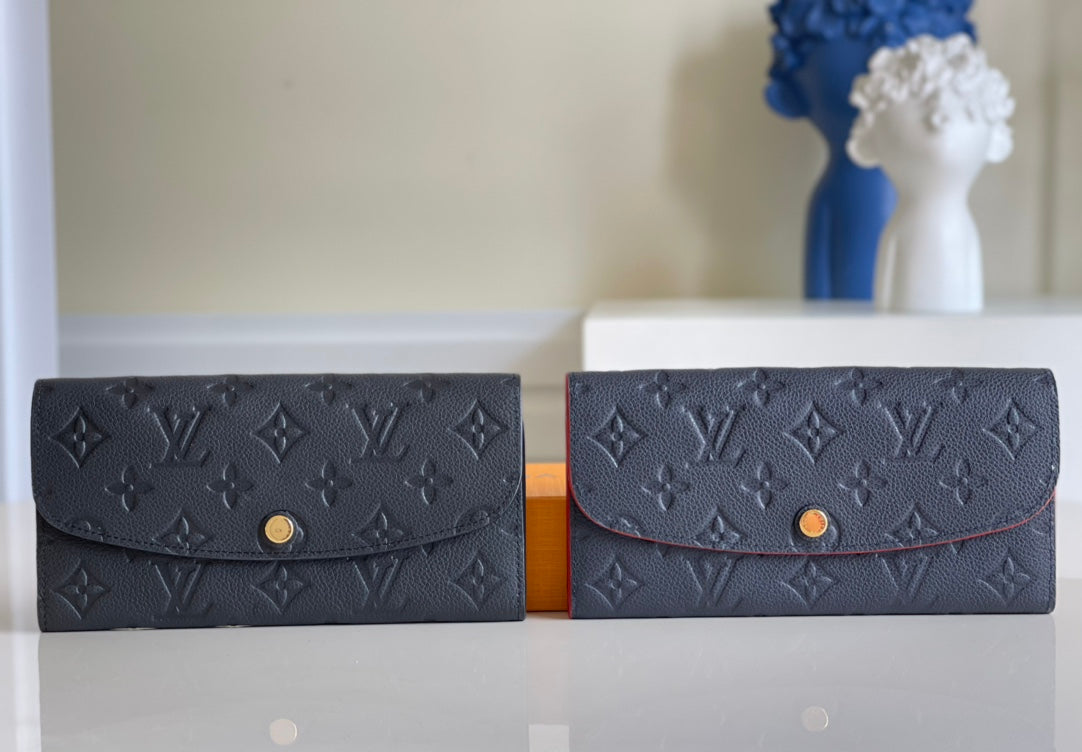 LV M69417 黑色 Emilie 翻蓋長夾