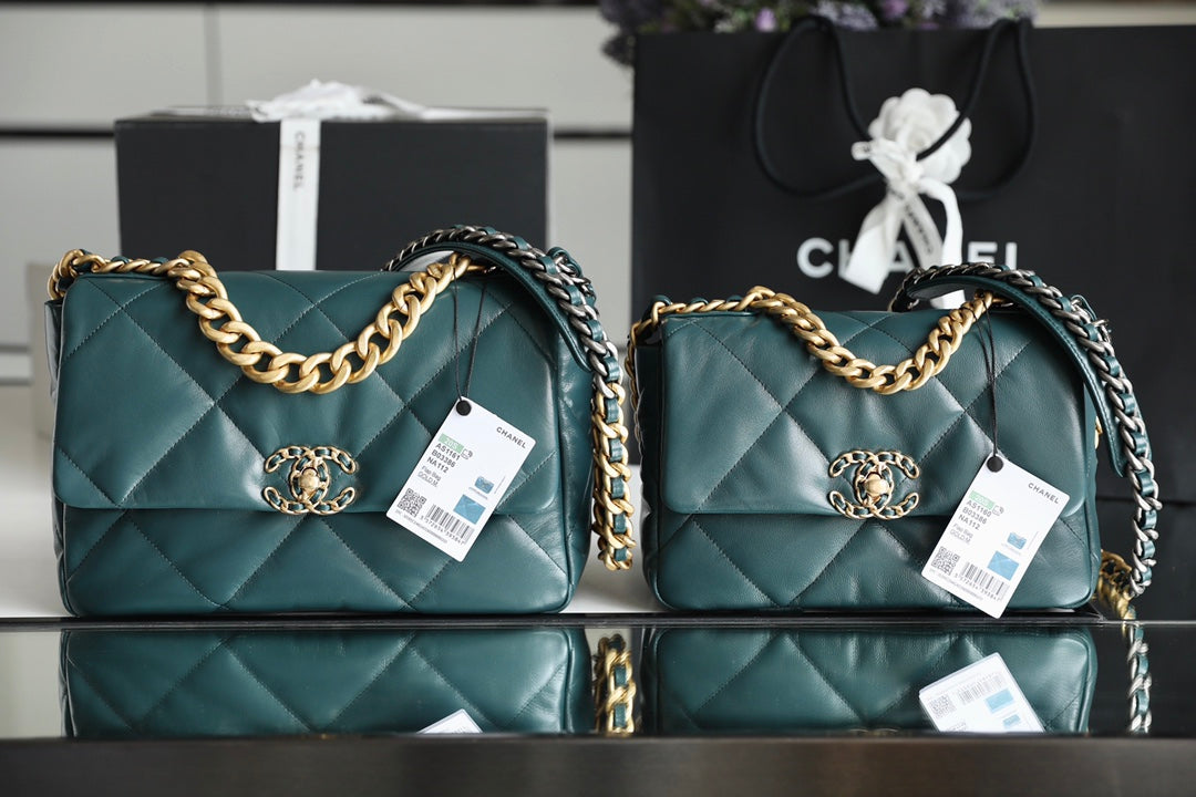 Chanel 19Bag-小號墨綠色