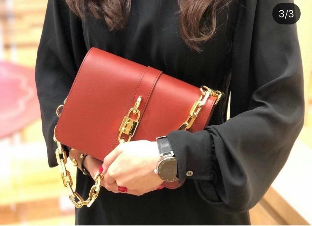 LV M57745 磚紅色 Rendez-Vous 手袋