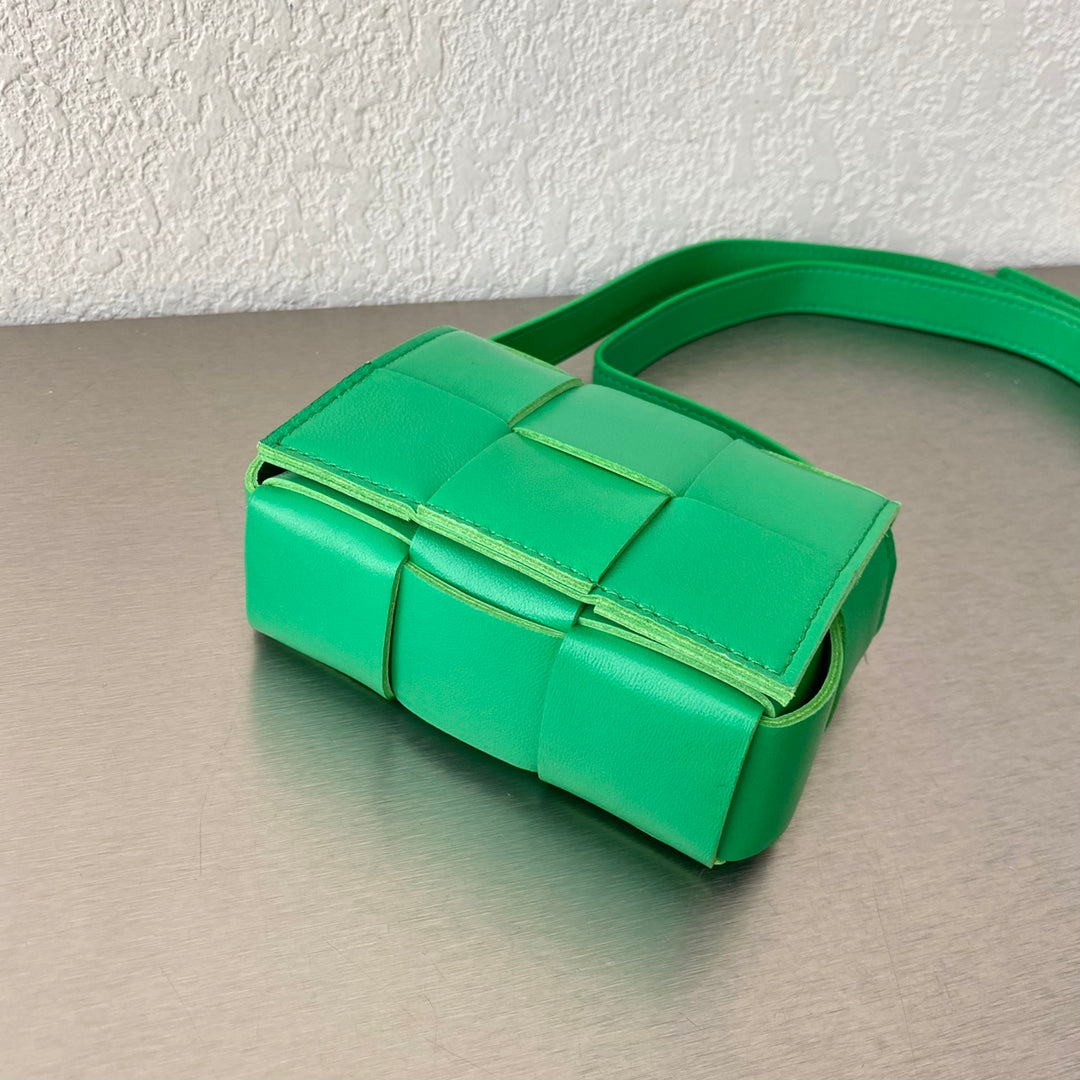 B編織-羊皮方格 Mini cassette Bag 迷你編織包 12x8x4cm