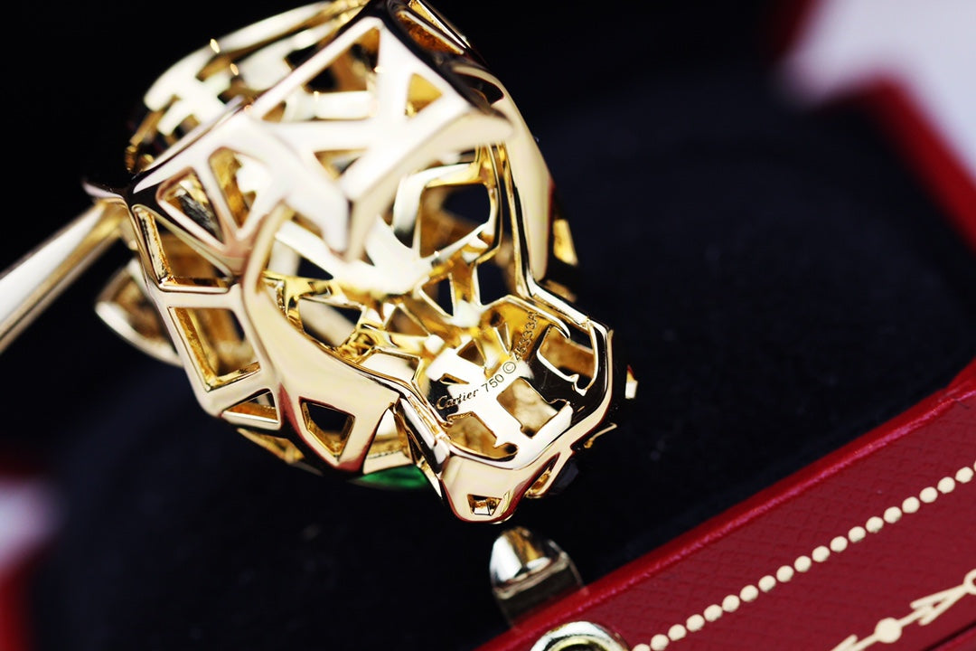 Cartier 美洲豹戒指-男女同款-金