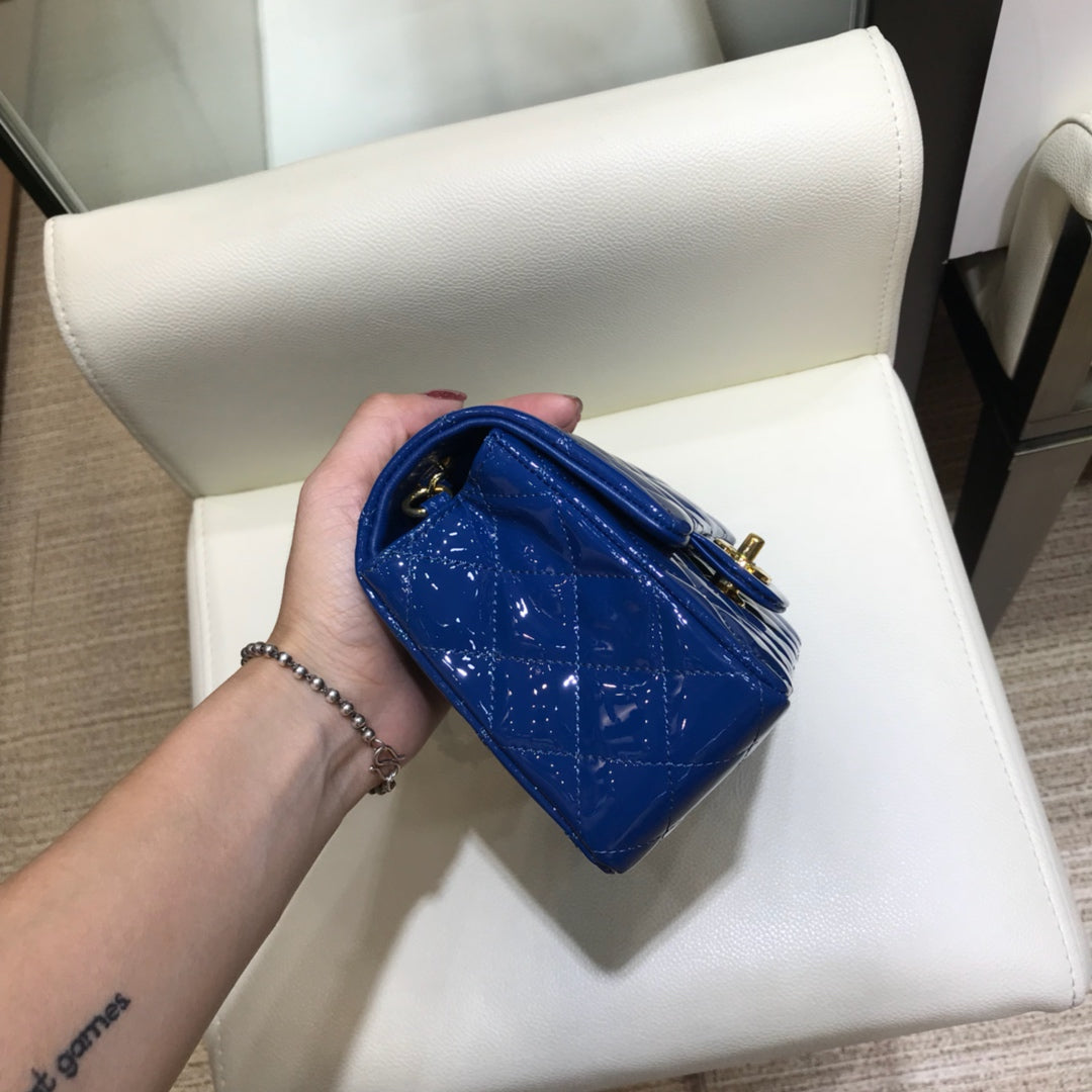 小香家-CF包 漆皮 金鍊 20cm