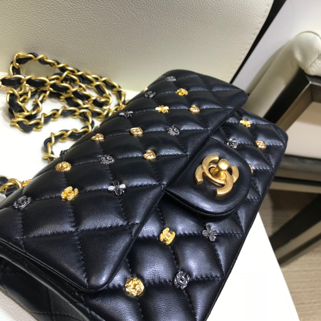 小香家-經典菱格18新系列 CF包 金鍊 20cm