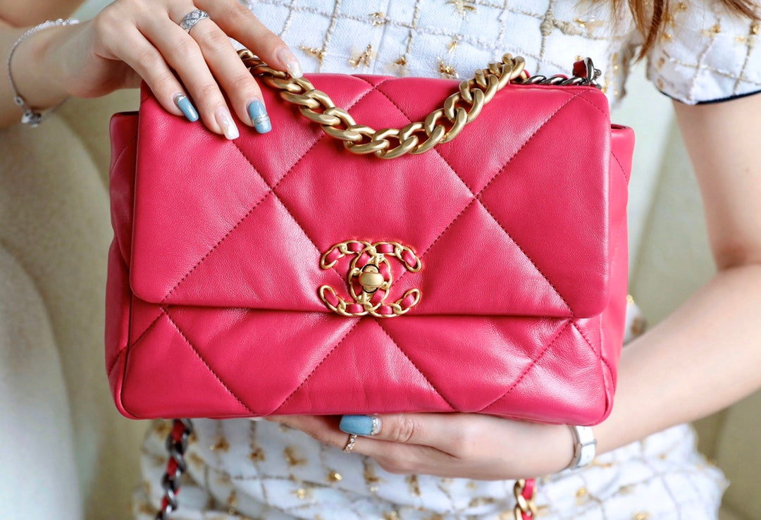 Chanel 19Bag-小號桃紅色