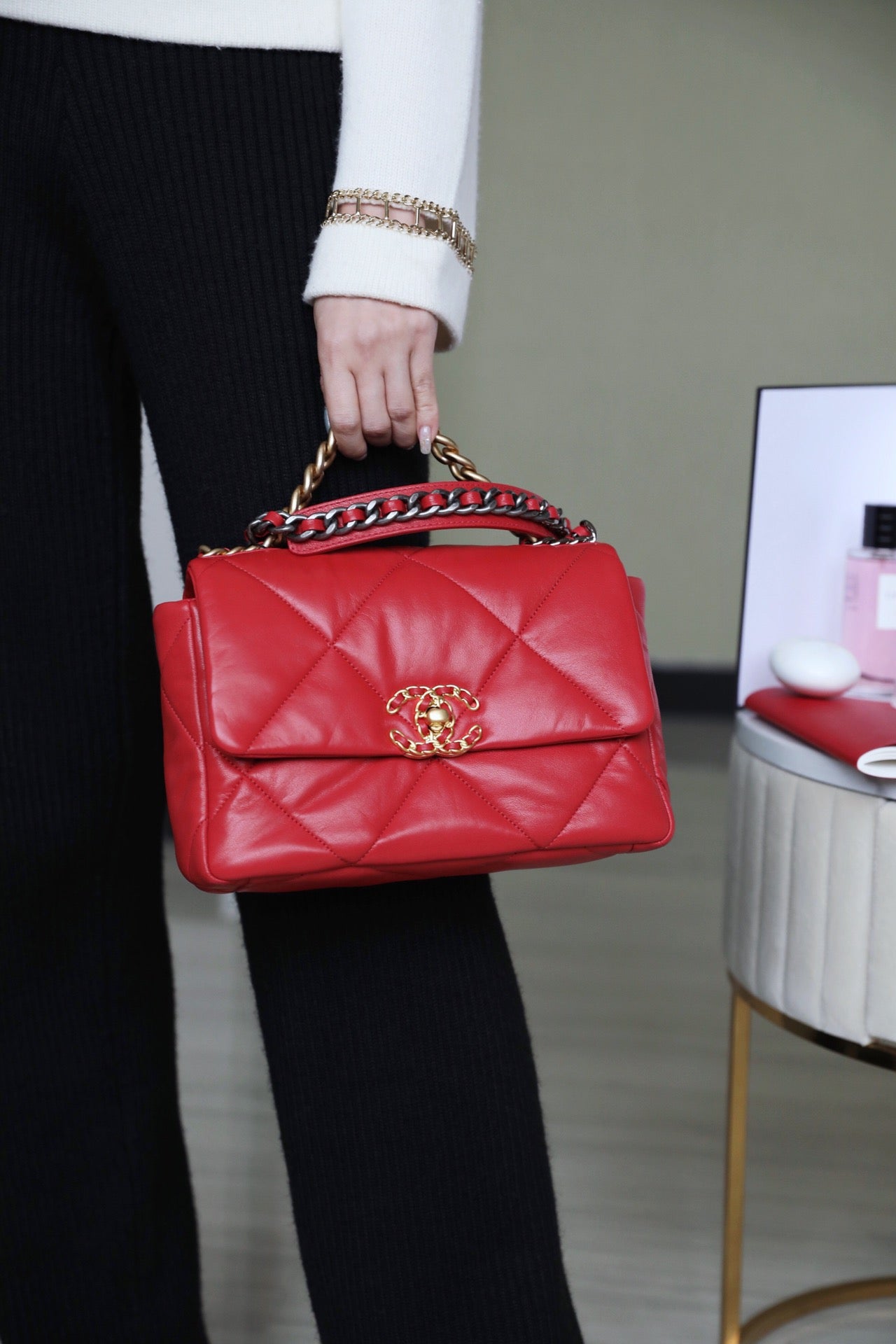 Chanel 19Bag-小號紅色
