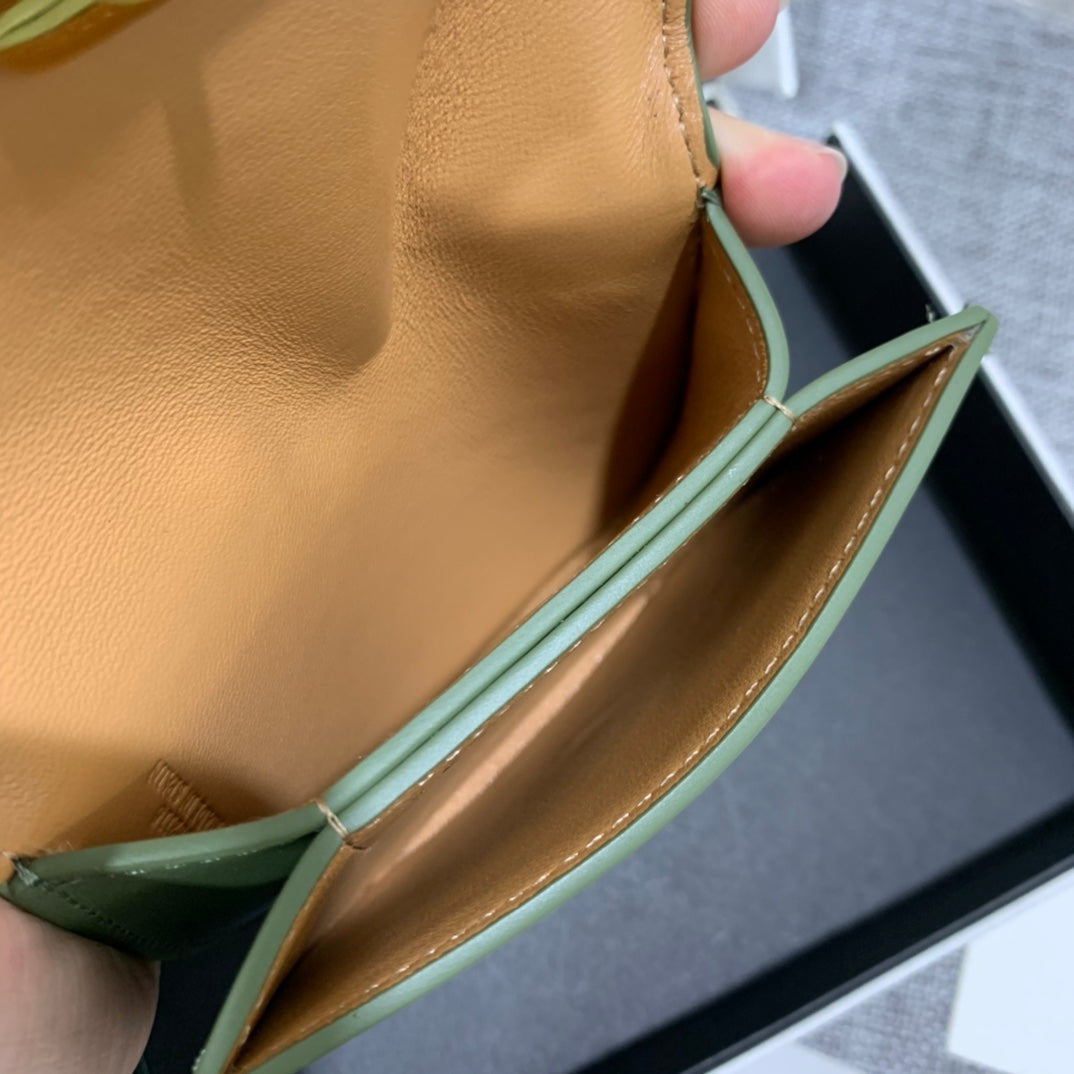 Loewe Goya 系列絲綢小牛皮卡包