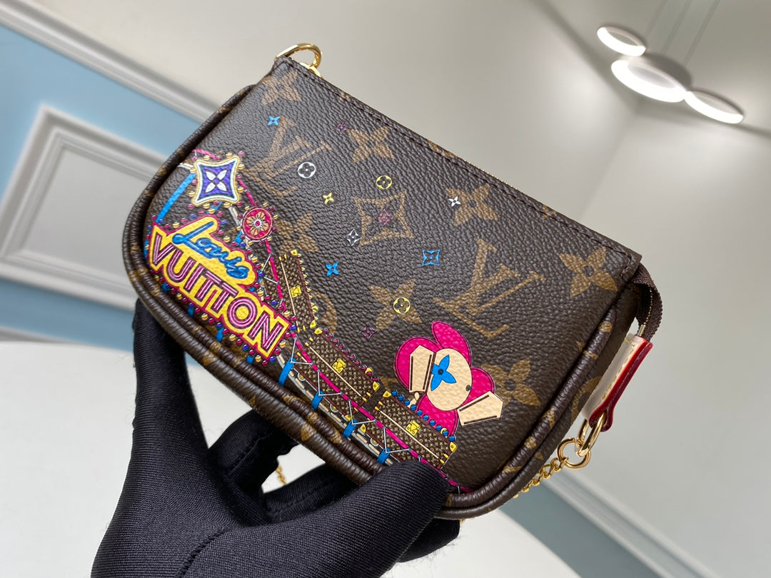 LV M58009 箱子絲印 Mini Pochette Accessoires