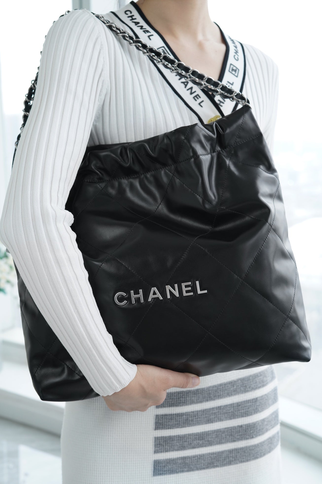 小香家-22P 22Bag 中號 黑色銀扣