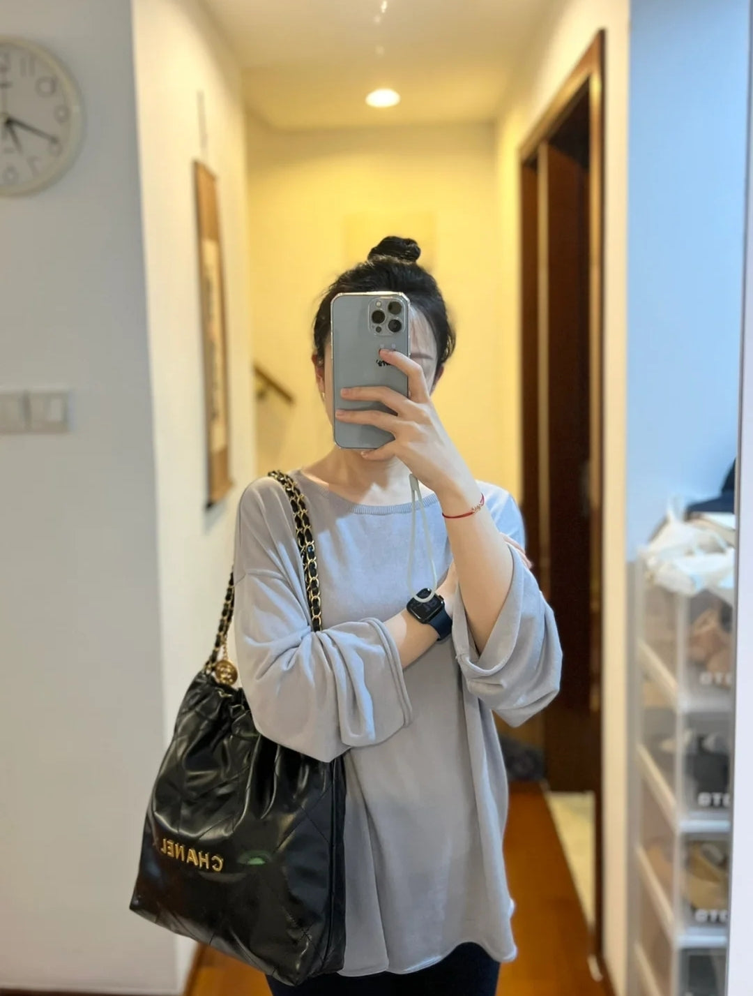 小香家-22P 22Bag 小號 黑色金扣