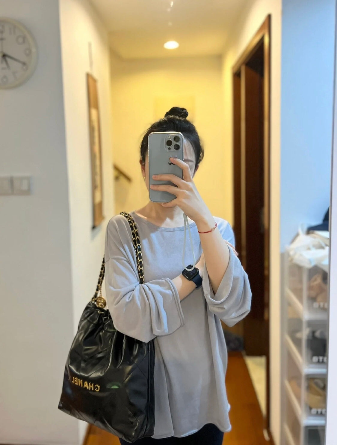 小香家-22P 22Bag 中號 黑色金扣