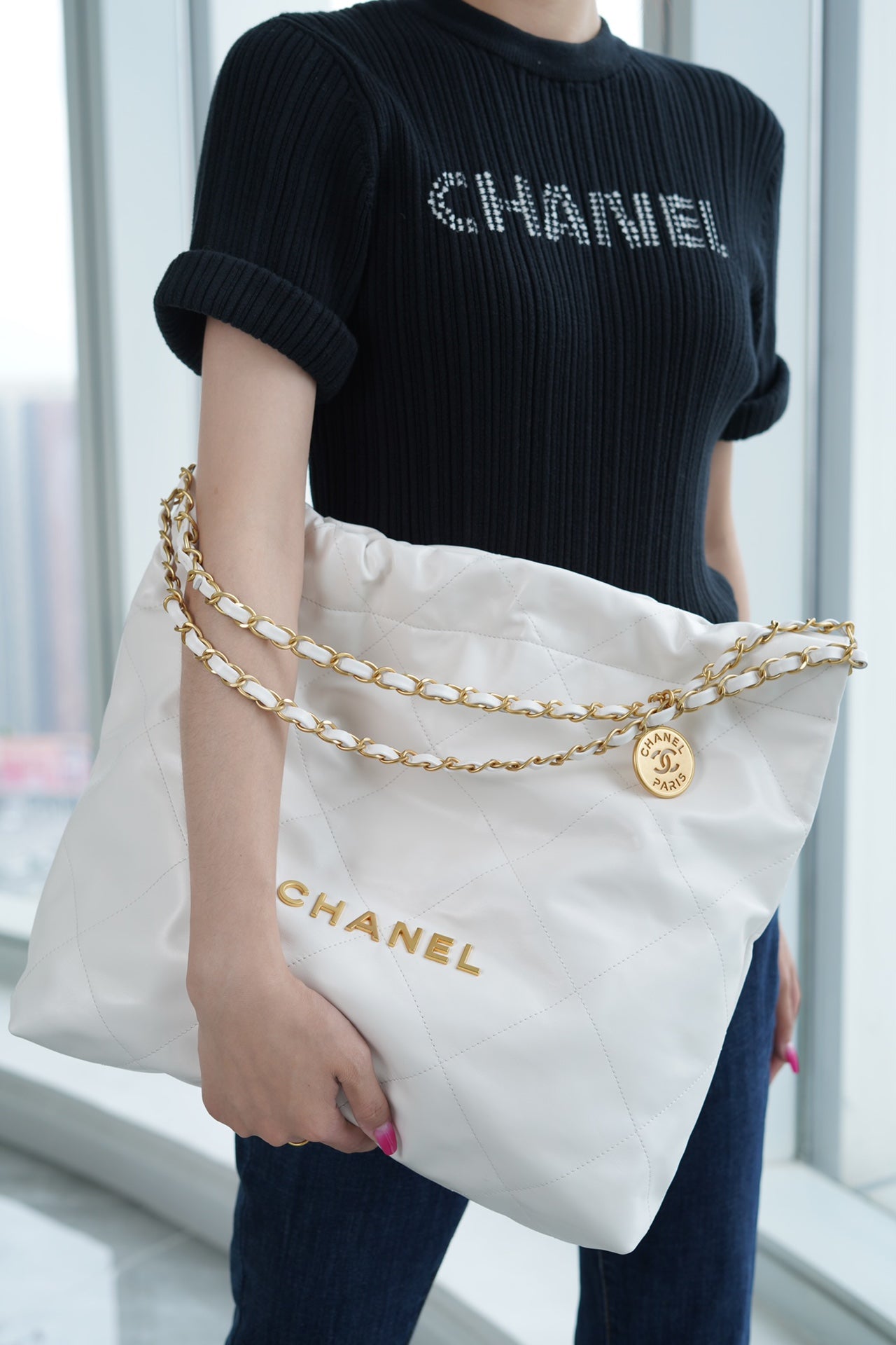 小香家-22P 22Bag 中號 白色金扣