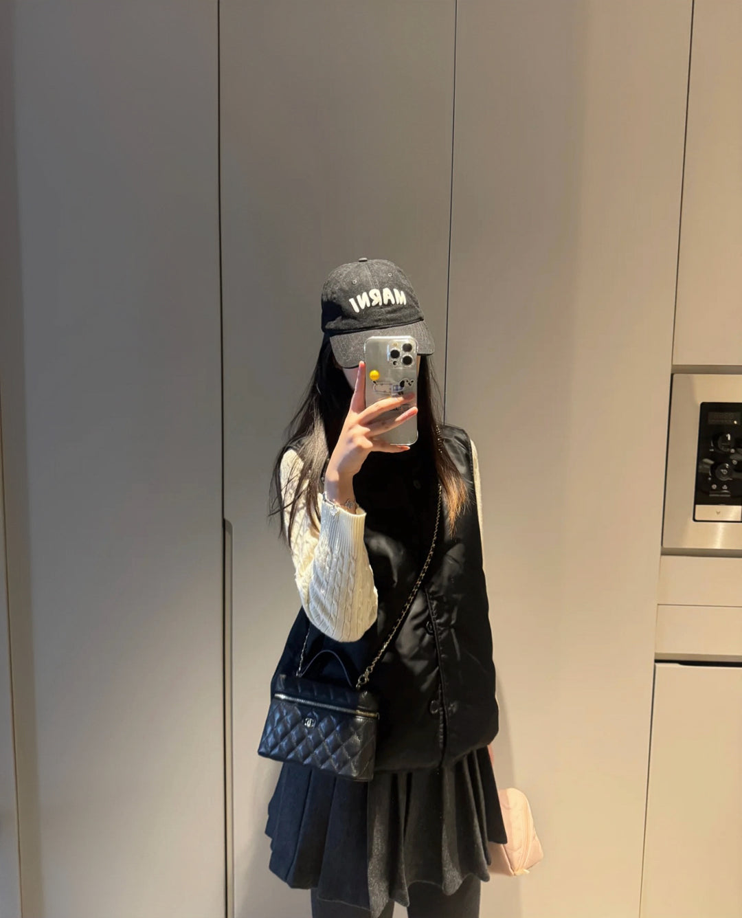 小香家-25P LP盒子手拿包(小Logo款) 黑色