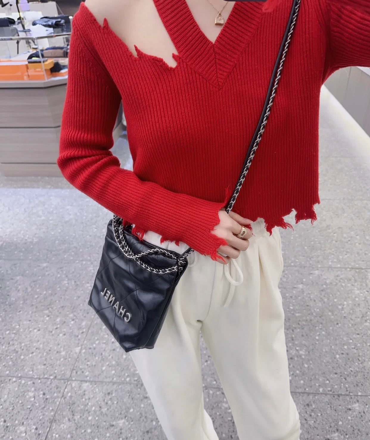 小香家-23S 22Bag Mini 黑色銀扣