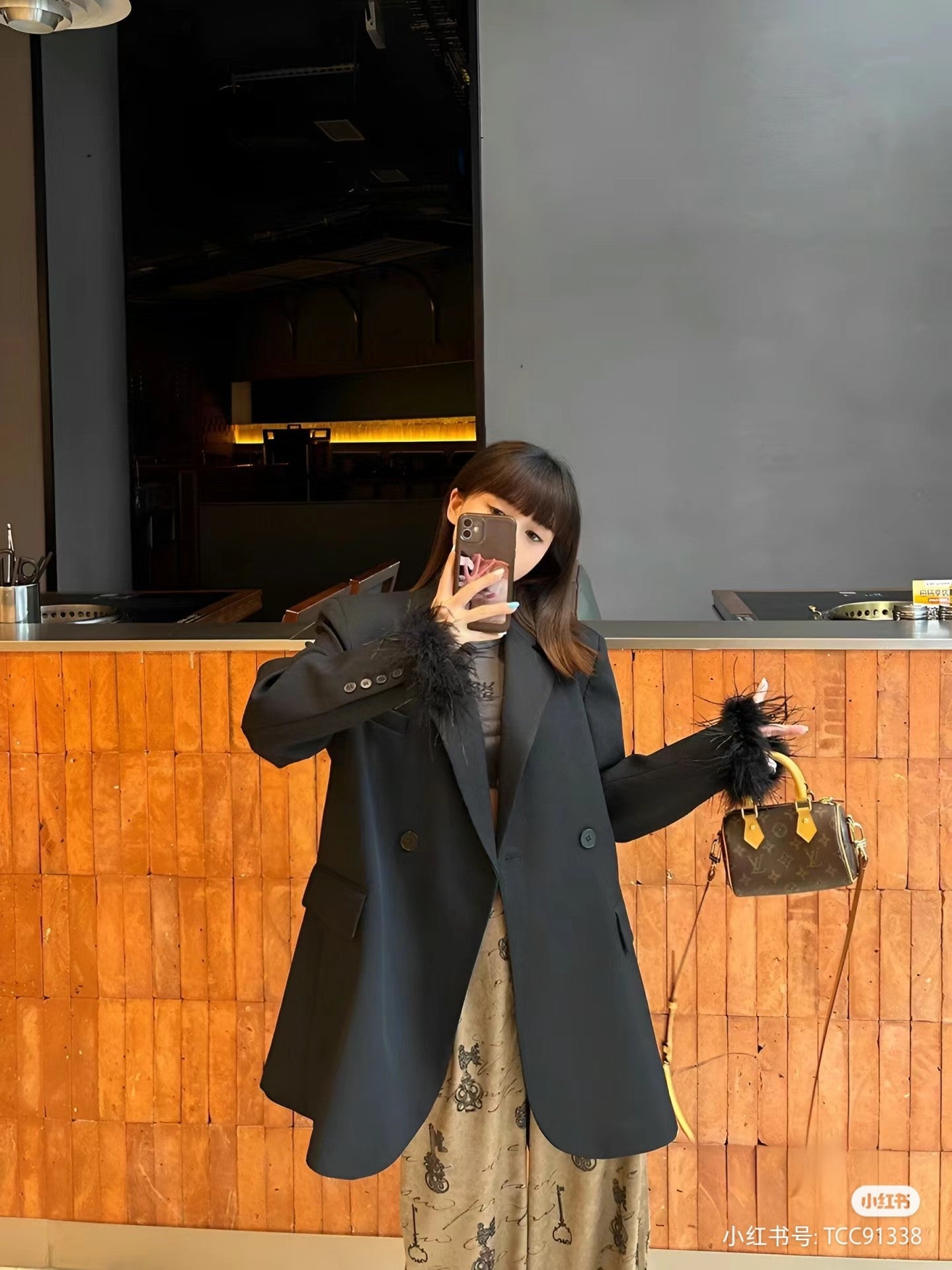 小香家-22Bag Mini 黑色金扣