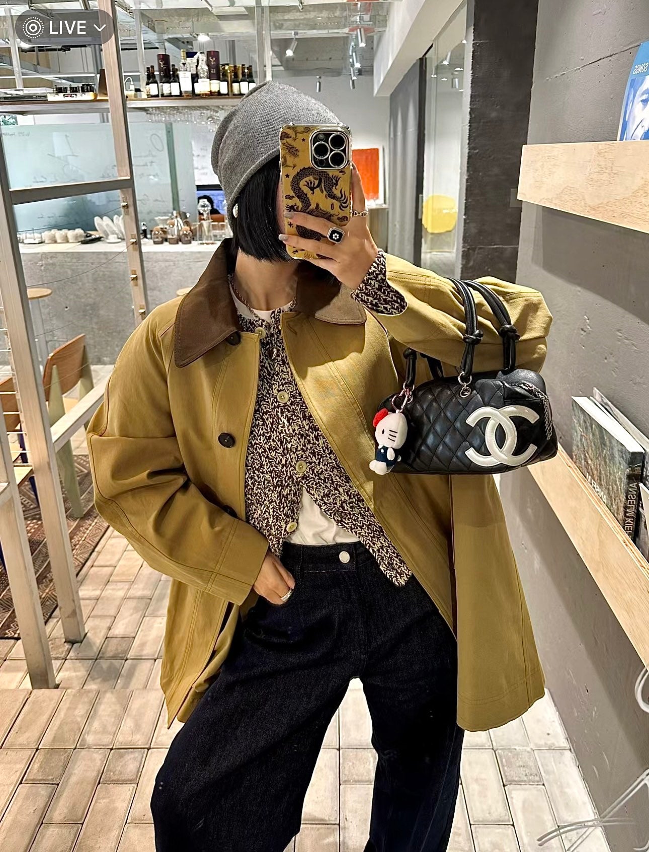 小香家-經典萬年款中古康鵬枕頭包(白色LOGO)
