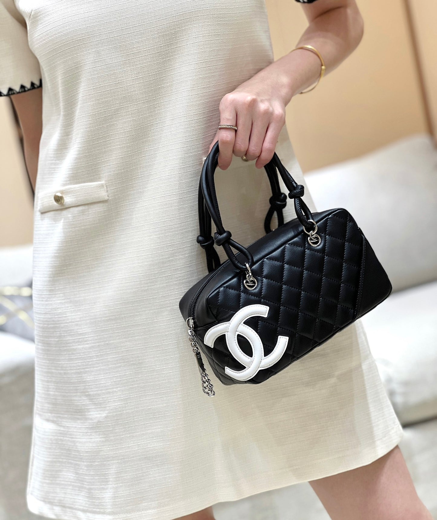 小香家-經典萬年款中古康鵬枕頭包(白色LOGO)