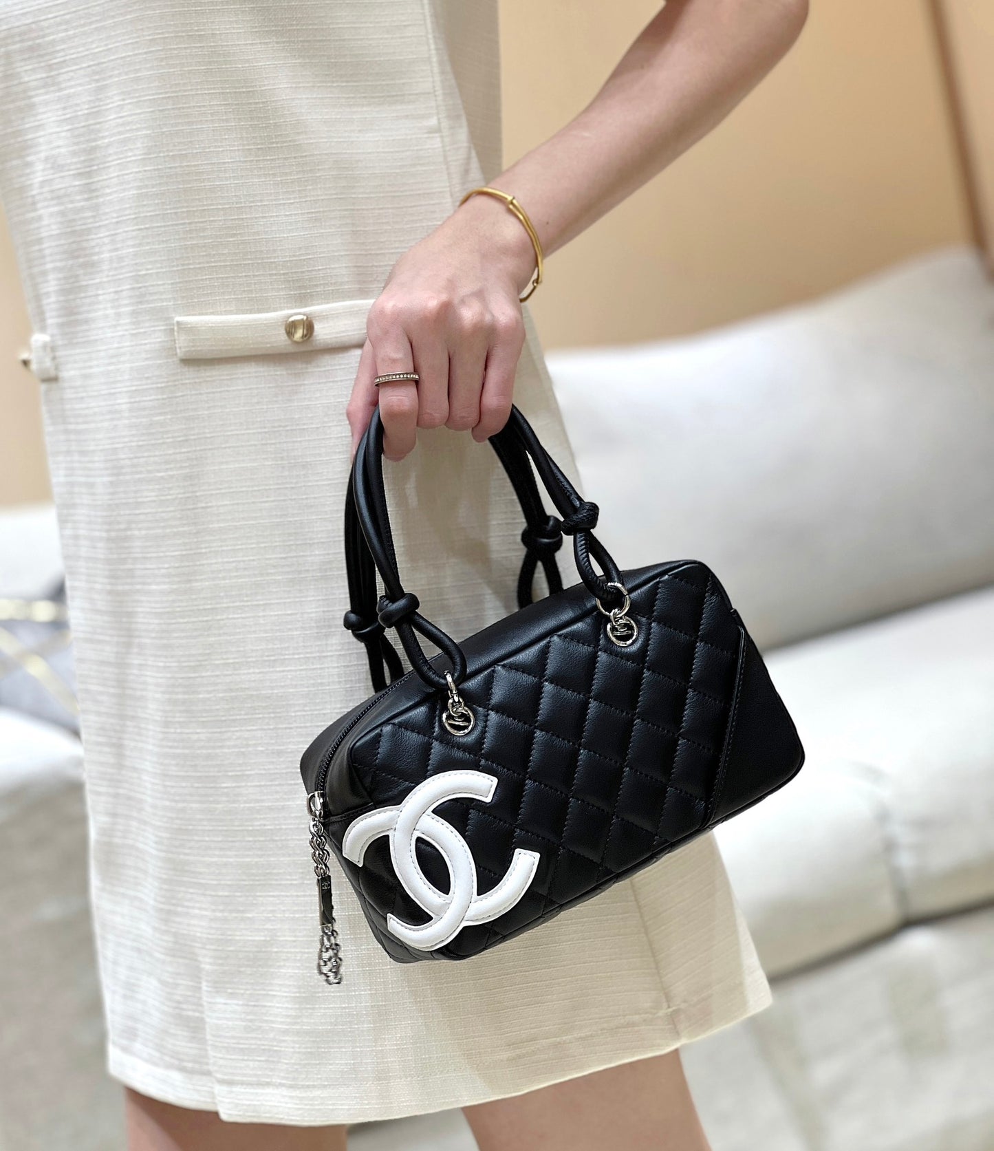 小香家-經典萬年款中古康鵬枕頭包(白色LOGO)