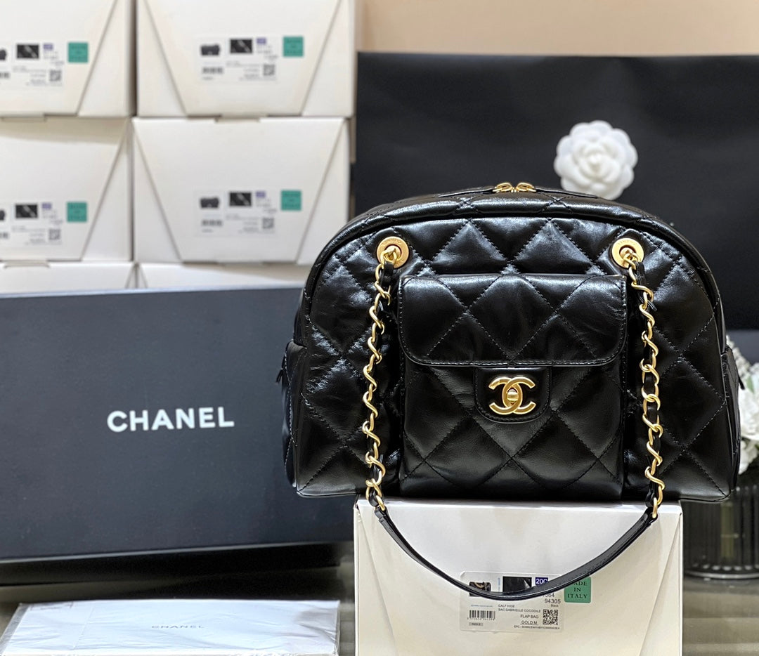 小香家-Chanel 24A 小號保齡球包 黑色