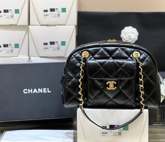 小香家-Chanel 24A 小號保齡球包 黑色