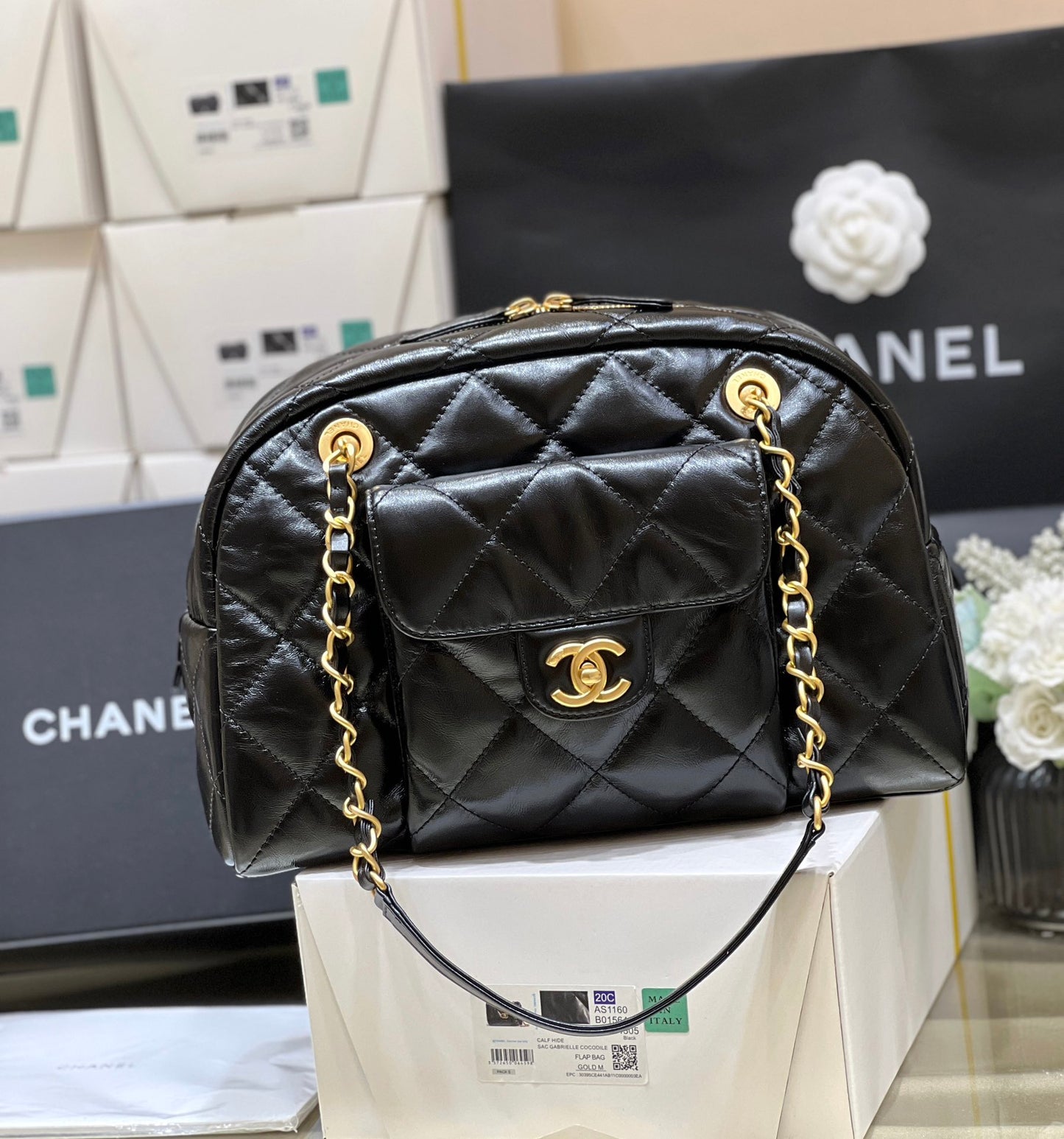 小香家-Chanel 24A 小號保齡球包 黑色