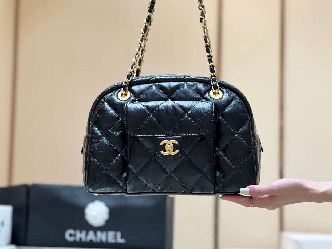 小香家-Chanel 24A 小號保齡球包 黑色