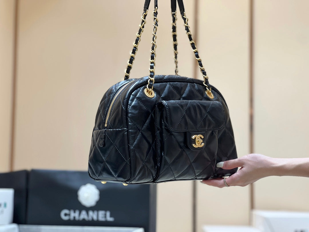 小香家-Chanel 24A 小號保齡球包 黑色