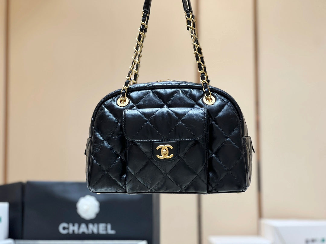 小香家-Chanel 24A 小號保齡球包 黑色