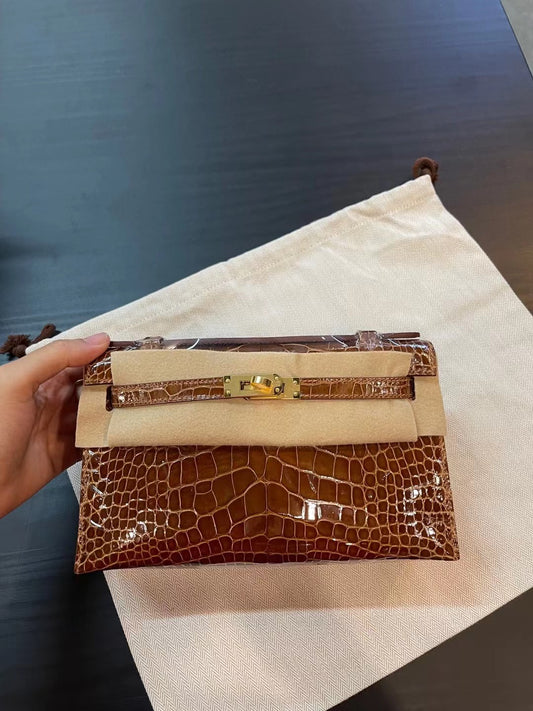 小愛款-Kelly Mini 1代 蜜糖棕 金扣