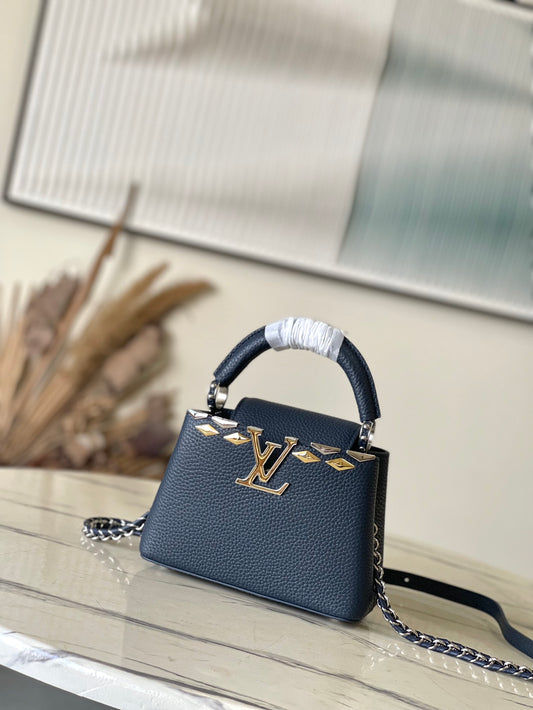 路L家-M12751 Capucines mini手袋 藍色