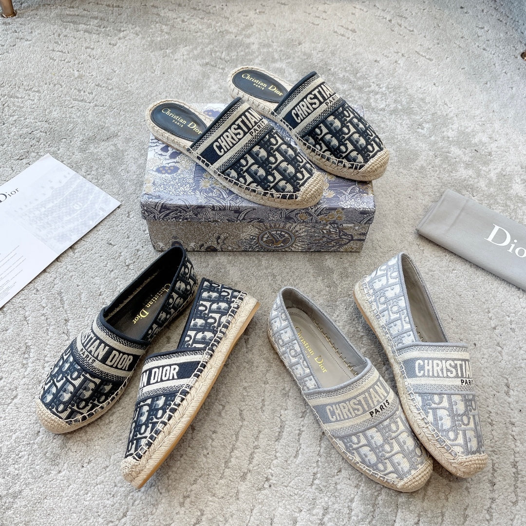 迪D家-經典款 立體刺繡漁夫鞋 拖鞋款