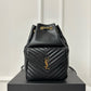 聖Y羅-Joe Backpack 絎縫雙肩包 黑色金扣 29CM