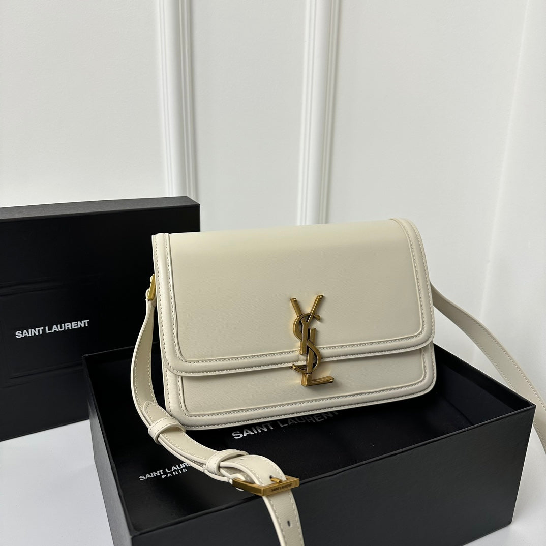 聖Y羅-BOX SAINT LAURENT 豆腐包 大號 奶白色