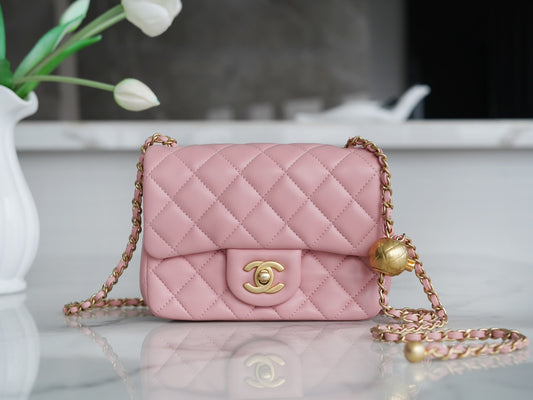 小香家_Chanel 23k 金球方胖子 粉色