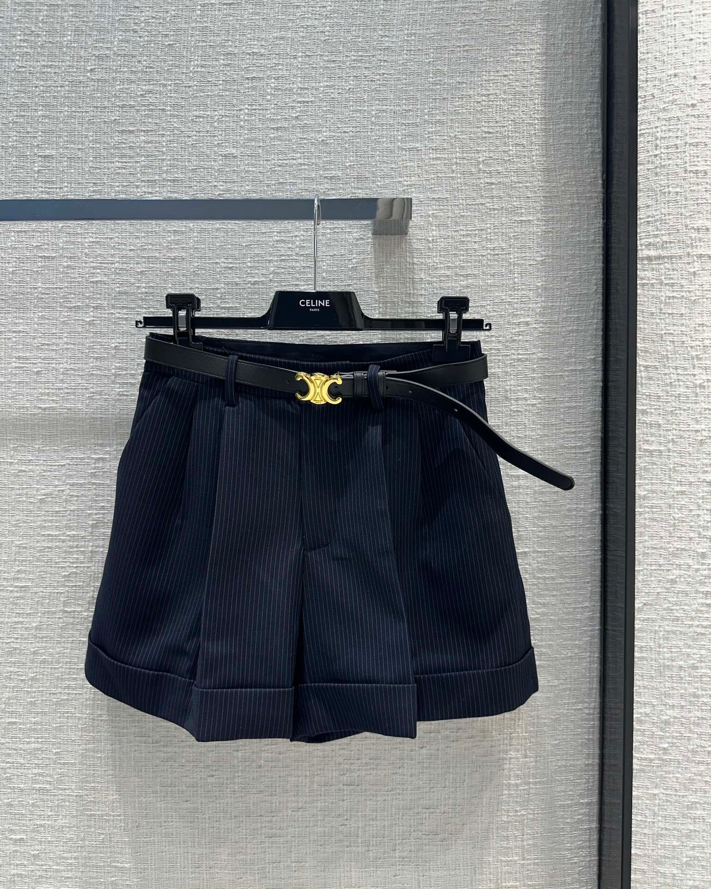 賽C家-2403 24早春新品藍色條紋西裝套裝 短褲