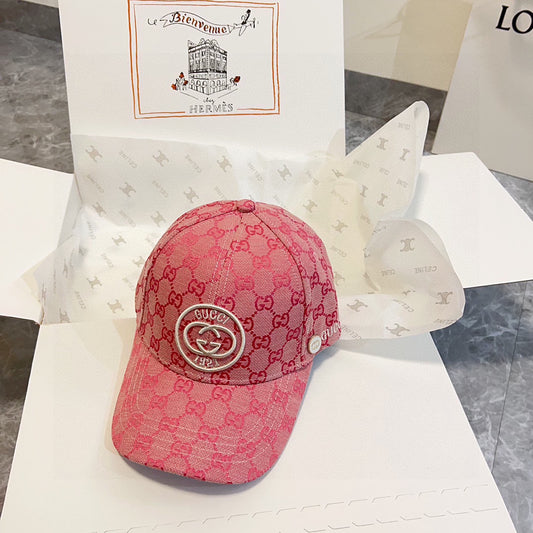 古G家-2024新款 重工刺繡Logo棒球帽 粉色