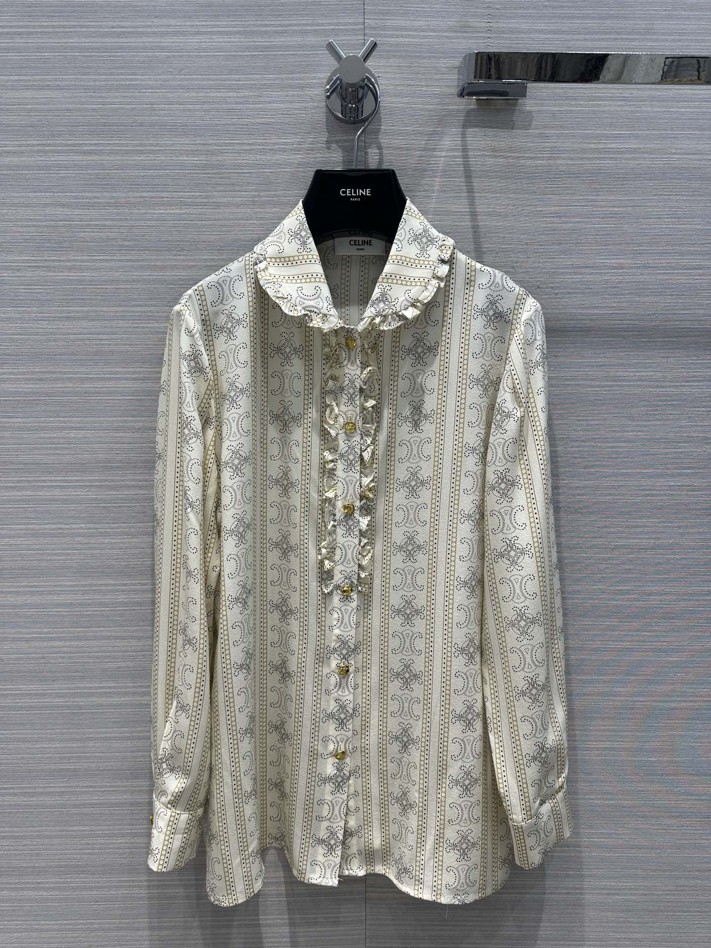 賽C家-2404 24春夏新品法式優雅氣質絲質襯衫