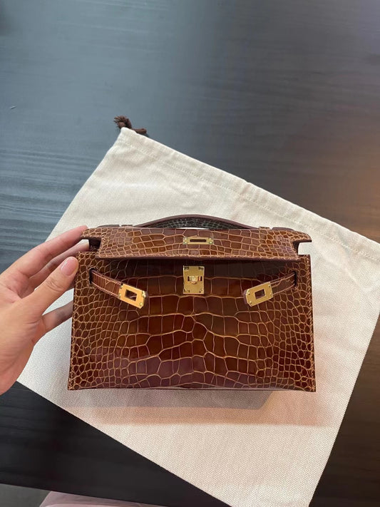 小愛款-Kelly Mini 1代 蜜糖棕 金扣