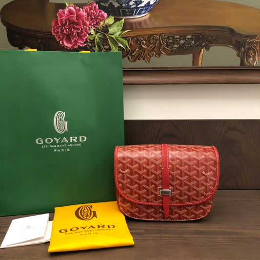 戈G家-Goyard 郵差包小號 紅色