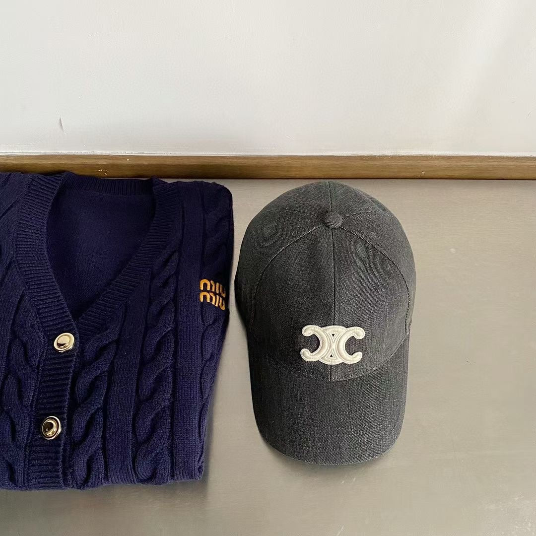 賽C家-2023新款凱旋刺繡棒球帽 灰色