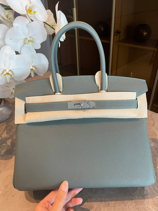小愛款-Birkin 30 Togo 63杏仁綠 銀扣