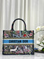 迪D家-Book Tote 黑花刺繡 中號