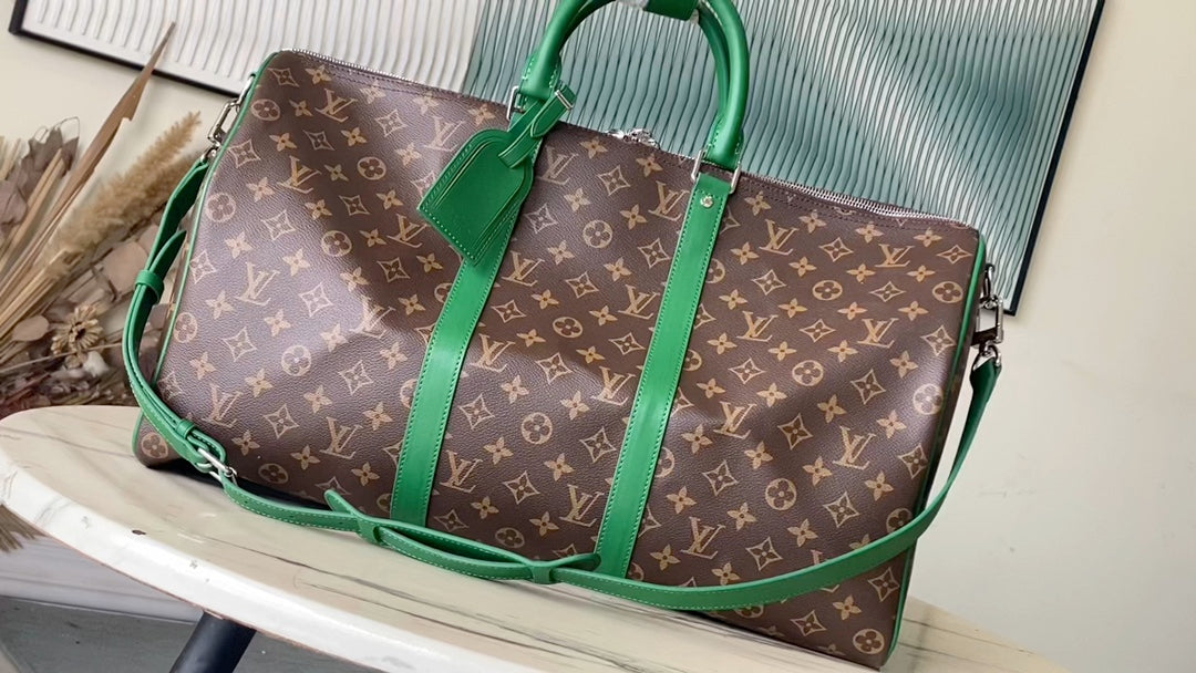 M46774 路L家-Keepall Bandouliere旅行袋 綠色男款