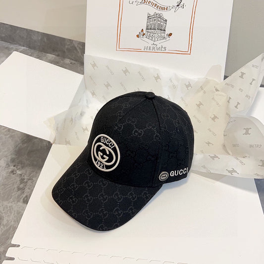 古G家-2024新款 重工刺繡Logo棒球帽 黑色