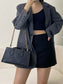 M23640 路L家-Cabas OnTheGo East West 金鍊壓紋老花 黑色