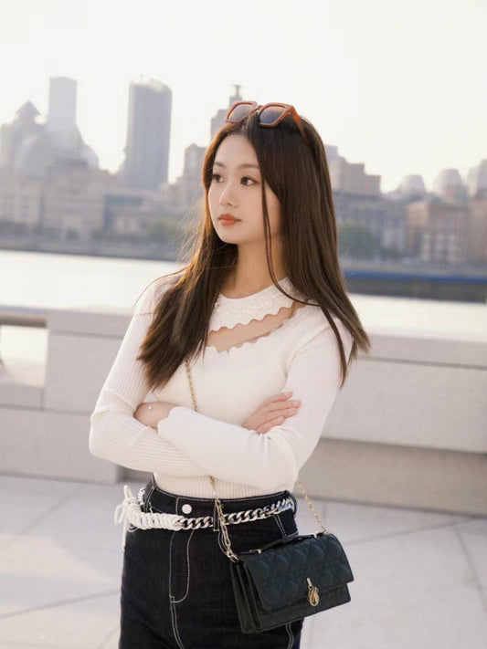 迪D家-2023春夏新款 Lady 羊皮手拿包 黑色