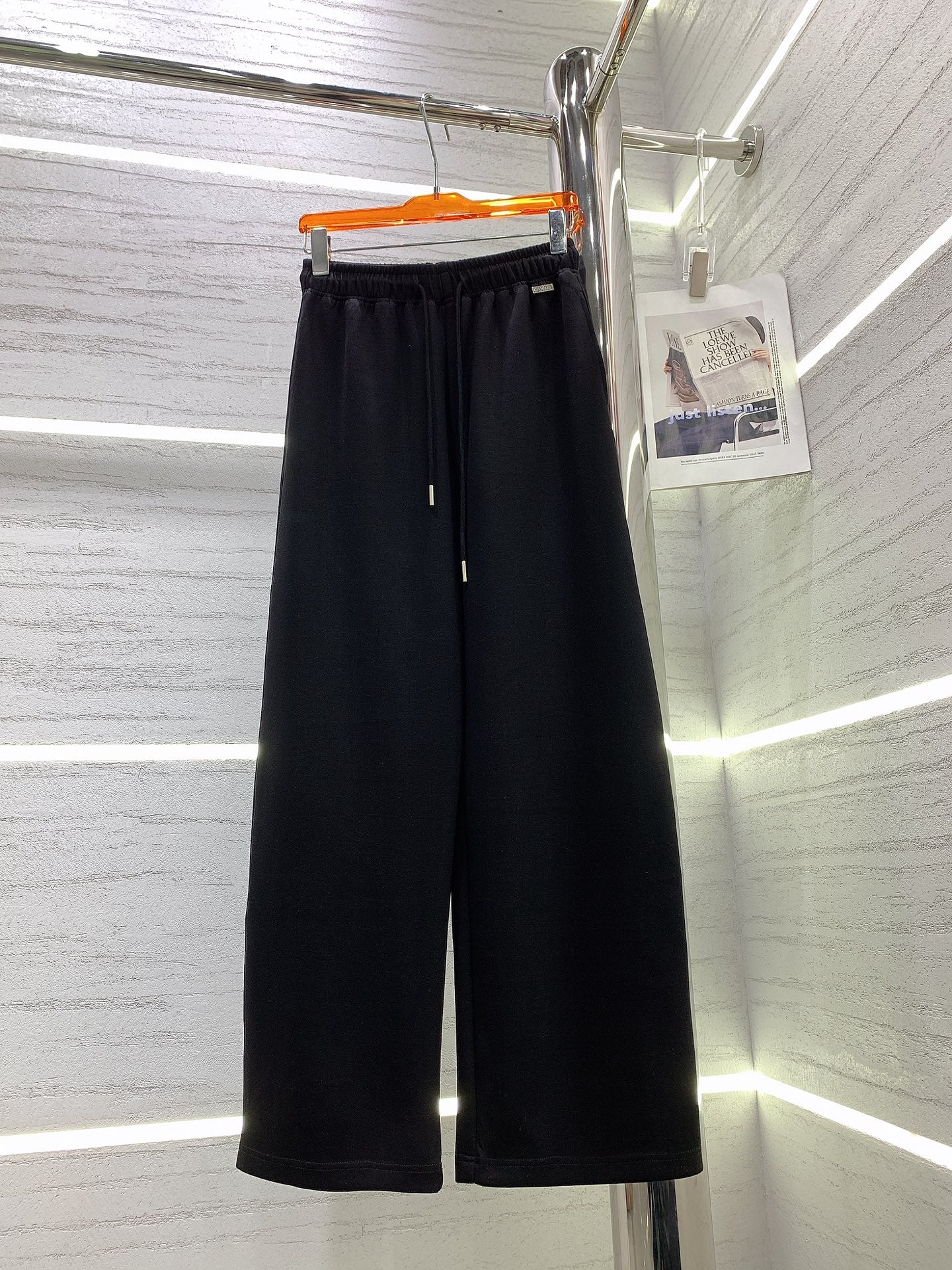 小香家-2403 新款側金屬鑽牌闊腿褲
