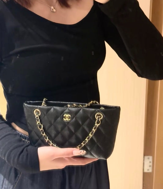 小香家-25C Mini Tote 黑色(內裡暗紅)