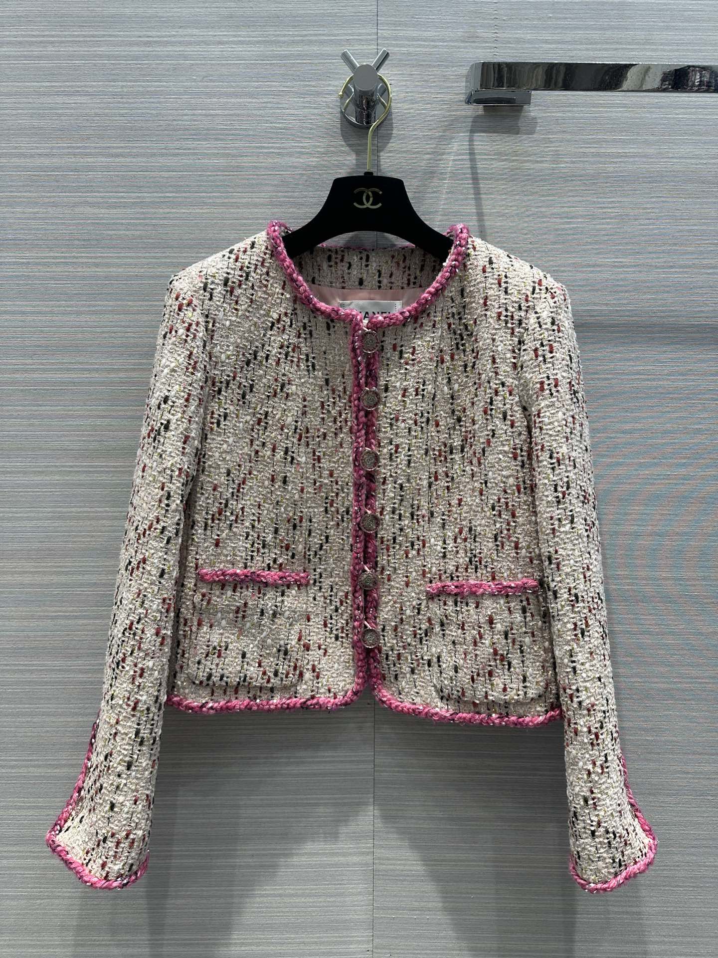 小香家-2403 24早春新品短撞色邊小外套
