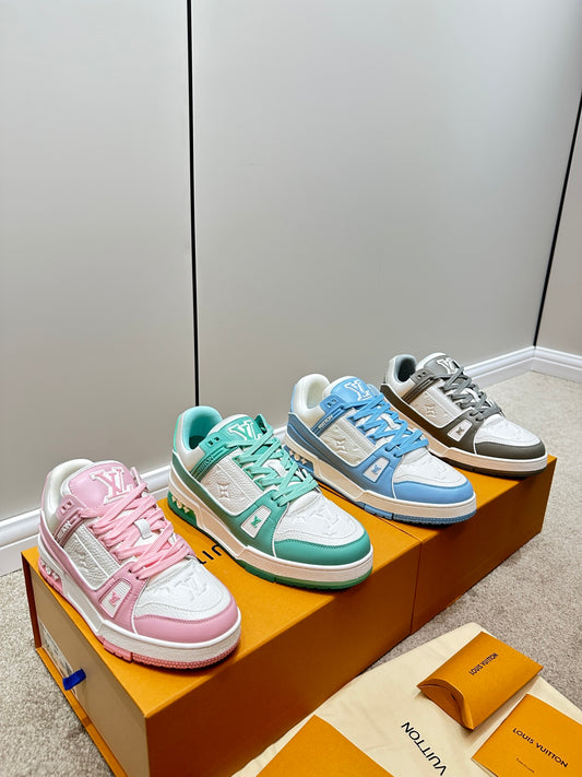 路L家-Trainer 運動鞋 白粉色